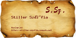 Stiller Szófia névjegykártya